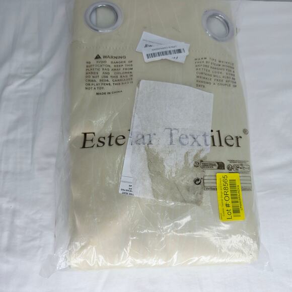 Ombre Beige Greyish White Blackout Curtains Grommet 52Wx84L 2 Panels Bedroom - Picture 5 of 7